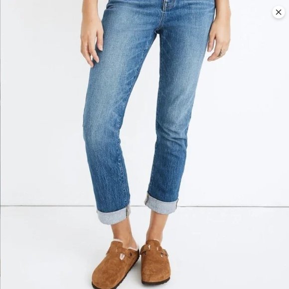 MADEWELL The High Rise Slim Boyjean Cuffed in Size 28 - SOLD OUT on their site! - Picture 4 of 10